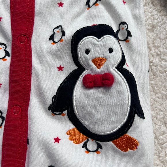 Koala Baby Penguin Footie 0-3 Months - Picture 4 of 6